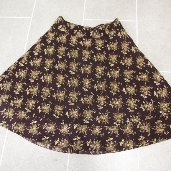 Sundance A-line Floral Silk Skirt, Size 8 - Picture 1 of 7